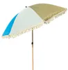 Sonnenschirm Strandschirm Schirm UV Schutz Fransen BLAU Produktbild-Vorschau 5