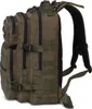 A side view of an olive green backpack. Voir les images du produit