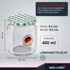 50x WELLGRO Einmachgläser 400ml – Schraubdeckel TO82 Produktbild-Vorschau 4