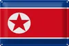 Blechschild Flagge Nordkorea 30x20cm Flag of North Korea Produktbild-Vorschau 1