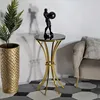 Mauro Ferretti Shanty boční stolek vysoký Ø 50x92 cm zlatý Náhled obrázku produktu 11
