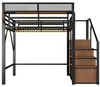 Letto a soppalco 140x200 cm con striscia LED, scala di Anteprima dell’immagine prodotto 18