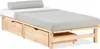 Homestyle4u drevená posteľ z paliet 90x200 s lamelovým Náhľad obrázku produktu 9