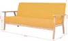 vidaXL 3-Sitzer Sofa Stoff Gelb Produktbild-Vorschau 6