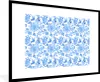 MuchoWow® Gerahmtes Poster Blumen - Muster - Blau 90x60 cm Produktbild-Vorschau 1
