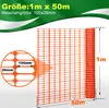 Yakimz Absperrzaun Bauzaun, 1x50m, Fangzaun Orange, Produktbild-Vorschau 2