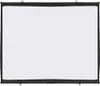 A white projection screen with a black border and hanging loops. Náhled obrázku produktu