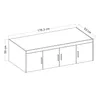 AX LIVING Groß Schrankaufsatz Weiß Storicos 4T 176,3 x 55,5 Produktbild-Vorschau 2