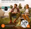 ECD Germany Campingstuhl faltbar, Grau-Türkis, Angelstuhl Produktbild-Vorschau 4