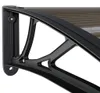 vidaXL Türvordach Schwarz 400 x 100 cm Polycarbonat Produktbild-Vorschau 6