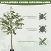 HOMCOM Sztuczne drzewko oliwne, duże, 150 cm – sztuczna Podgląd zdjęcia produktu 7