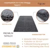 A shaggy rug with close-up details and feature descriptions. Anteprima dell’immagine prodotto