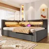 Lit rembourré Flieks 90 x 200 cm / 180 x 200 cm avec LED, Voir les images du produit 3