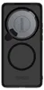 The back of a black phone case with a circular camera module and a magnetic ring. Produktbild-Vorschau
