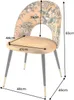 A chair with dimensions marked on it. Produktbild-Vorschau