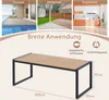 Collage showing different settings where the table can be used, along with product dimensions and capacity. Podgląd zdjęcia produktu