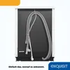 The back of a white dishwasher with hoses attached. Produktbild-Vorschau