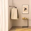 A corner of a room with a clothes rack, a small table, and a painting on the wall. Produktbild-Vorschau