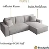 BEAUTYSOFA | Ecksofa PARYS L Hellgrau - 290 cm, Ecksofas Produktbild-Vorschau 4