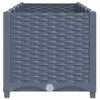 A front view of a gray, woven-textured planter box. Produktbild-Vorschau