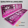 2 Kennzeichenhalter Pink - Chrom Kennzeichenhalterung Produktbild-Vorschau 7