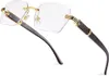 OD Rahmenlose, randlose, rechteckige Sonnenbrille für Damen Produktbild-Vorschau 1