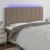 LED Kopfteil Taupe 180x5x118/128 cm Stoff Produktbild-Vorschau 1