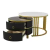 okwish Couchtisch 2-in-1 runder MDF Beistelltisch mit Produktbild-Vorschau 5