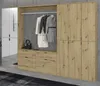 Garderobe Set "Line-Up" Eiche Garderobenschrank mit Spiegel Produktbild-Vorschau 1