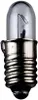 A close-up studio shot of a small incandescent light bulb with a screw base. Produktbild-Vorschau