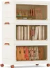 A three-tier storage organizer with transparent doors, filled with various items. Náhľad obrázku produktu