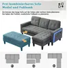 Merax L-Form Schlafsofa mit LED-Beleuchtung, modulares Produktbild-Vorschau 13