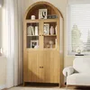 Merax Sideboard mit Glastüren, Vitrine mit Bogendecke, Produktbild-Vorschau 3