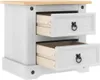 Table de chevet Corona de vidaXL, blanche, 53 x 39 x 47 cm, Voir les images du produit 5