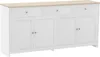UnboxG Sideboard mit 4 Türen und 3 Schubladen, Weiß & Produktbild-Vorschau 14