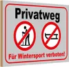 vianmo Holzschild 12x18 cm Privatweg Wintersport verboten Produktbild-Vorschau 1