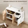 HOMCOM Buffet design scandinave 2 placards tiroir Voir les images du produit 3
