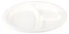 50x Teller 3-geteilt aus Bagasse, naturweiß, rund Ø26cm, Produktbild-Vorschau 2