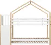 A bunk bed with a house-shaped frame, shown from the side against a white background. Náhľad obrázku produktu