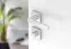 Edelstahl Eckig Türgriff CUBE NEO für Badtüren WC Produktbild-Vorschau 2