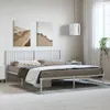 vidaXL Postel s čelem kovová bílá 183x213 cm Náhled obrázku produktu 3