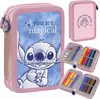 DISNEY Stitch Dvoukomorový školní penál S VYBAVENÍM pro Náhled obrázku produktu 1