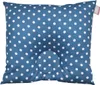 A blue polka dot baby pillow with a central indentation. Produktbild-Vorschau