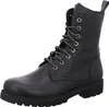A black leather lace-up boot. Voir les images du produit
