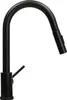 A black kitchen faucet with a pull-out spray head is shown against a white background. Náhled obrázku produktu