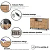 STIV Möbel | Kommode 140x35x80 cm Eiche Wotan | 4 Türen | Produktbild-Vorschau 4