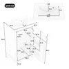 A technical drawing of a bathroom vanity with dimensions and measurements. Produktbild-Vorschau