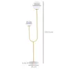 HOMCOM Metall-Stehlampe. Goldene Wohnzimmer-Stehlampe mit 2 Produktbild-Vorschau 3