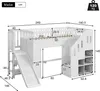 Flieks Etagenbett 90x200cm mit Stauraumtreppe, Kinderbett Produktbild-Vorschau 4