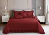 rote Bettdecke gesteppt doppelseitige Bettdecke 160x220CM Produktbild-Vorschau 1